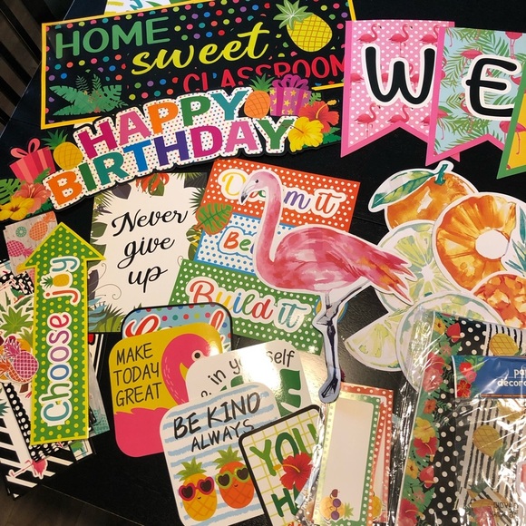 Teacher Bundle Home School Party Decorative Banners Signs Borders Bulletin Board - Picture 1 of 9